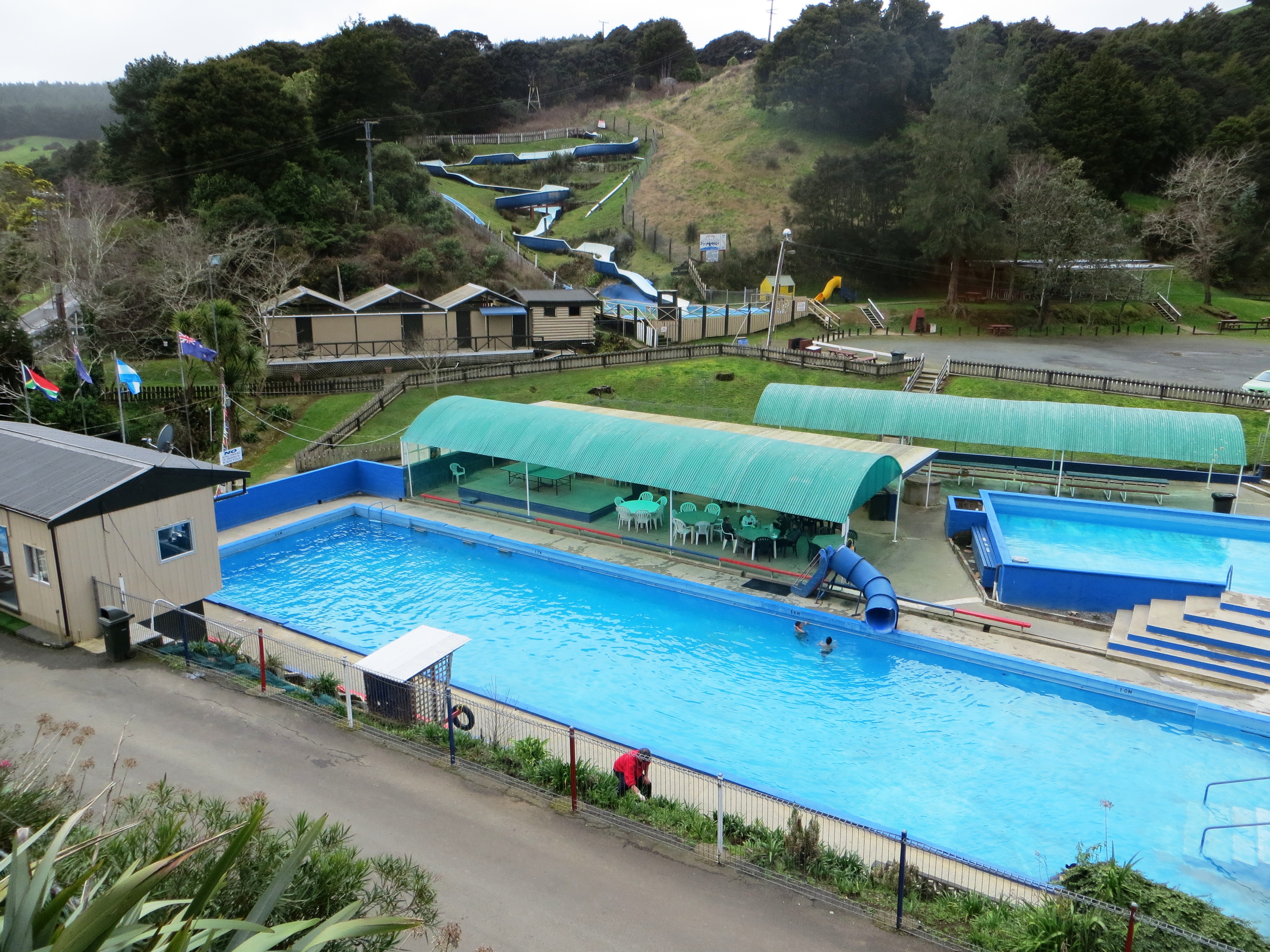 Miranda hot springs in New Zeland