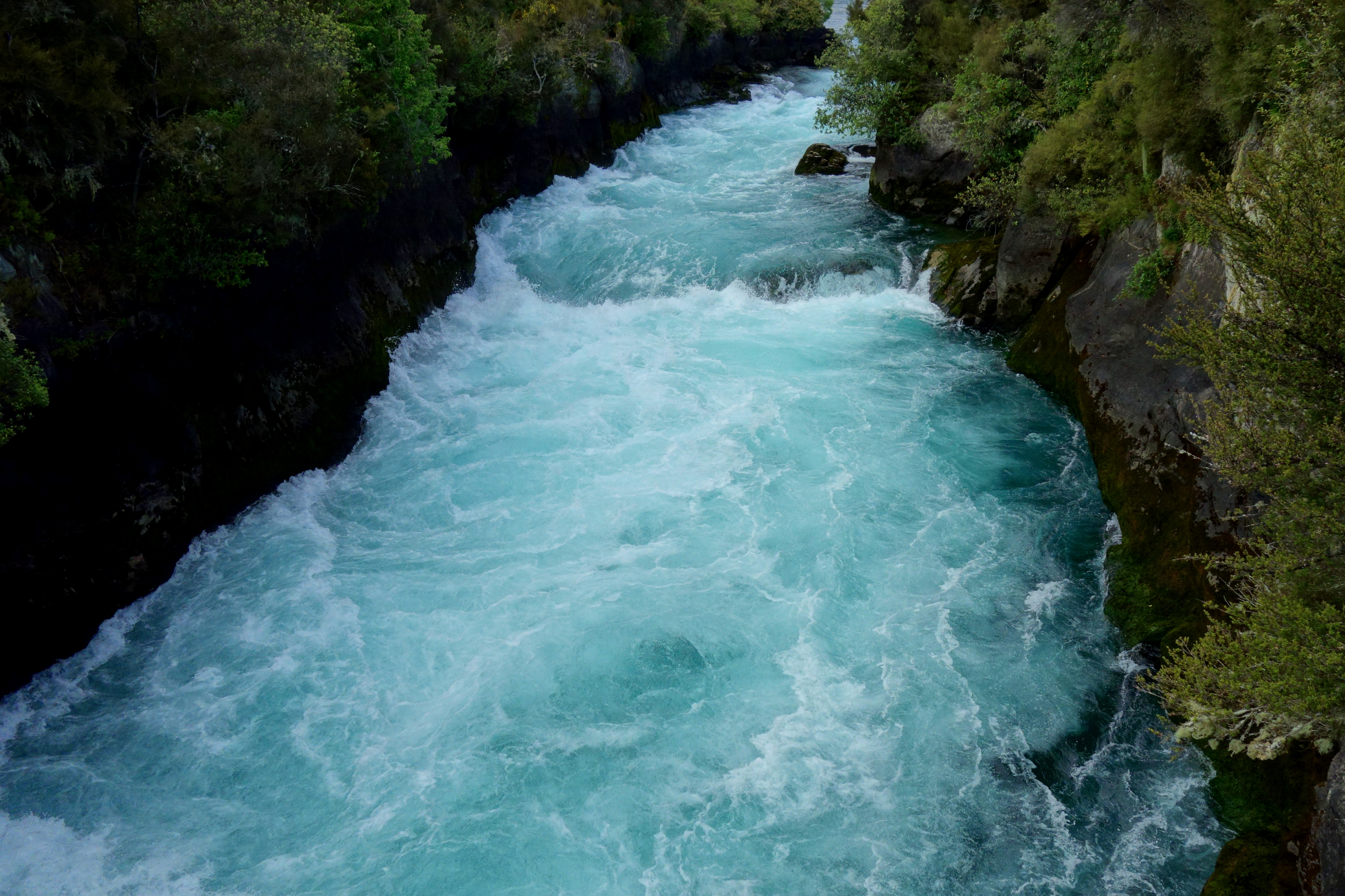 Huka Falls New Zealand - often visited by campervans on a road trip