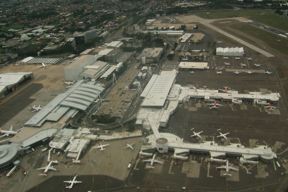 Sydney Airport, where many campervan hire depots are based nearby