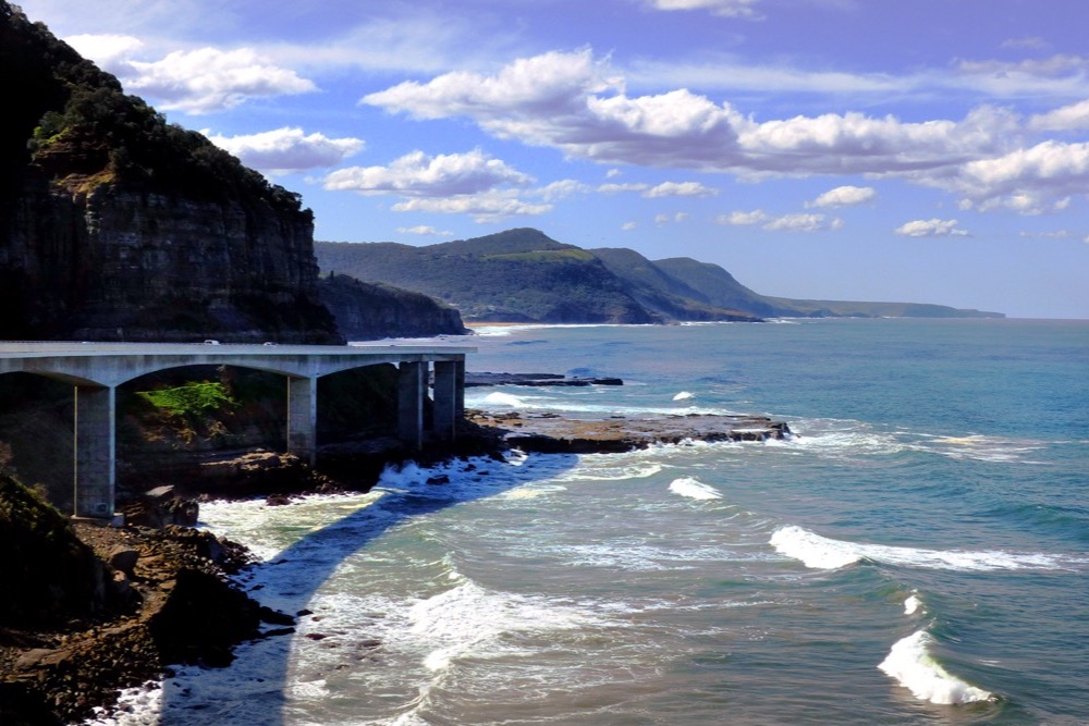 Sea Cliff Bridge on the Grand Pacific Drive coastal road, New South Wales