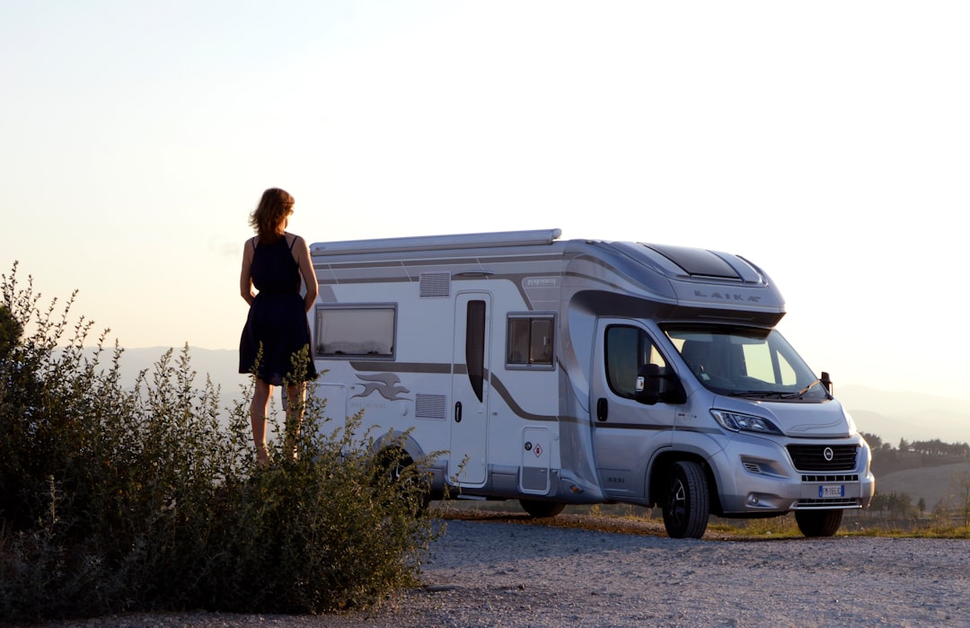 Motorhome rental with sunset. A good choice.