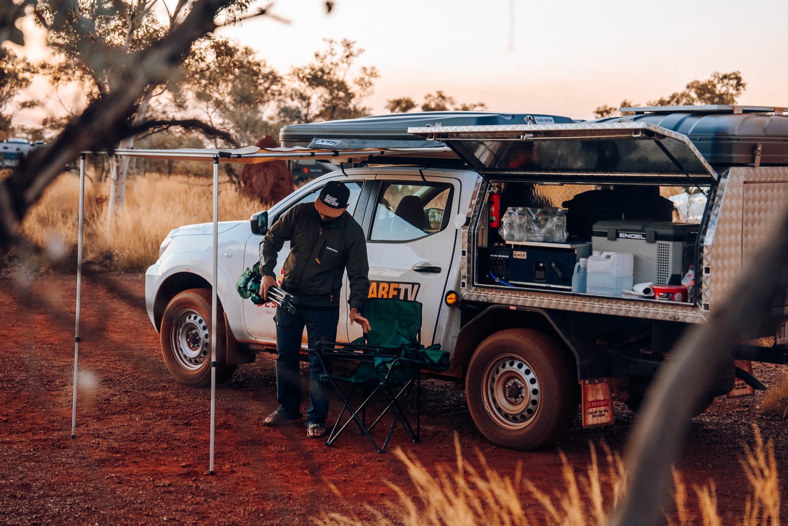 Wicked Desert Sands 4x4 camp setup in Western Australia